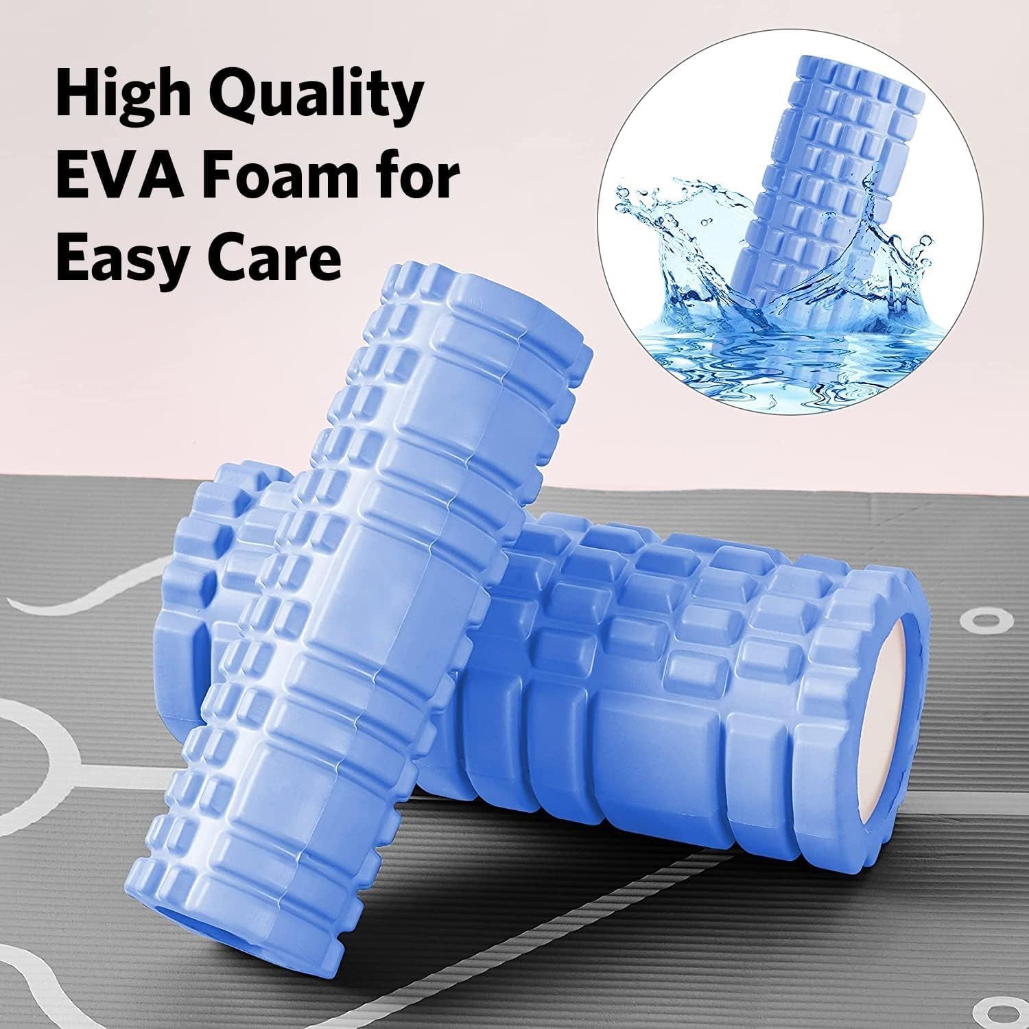 Foam Roller Yoga Column Muscle Rollers for Physical Therapy, Yoga, Home Gym Exercise 33 X 14 Cm Blue
