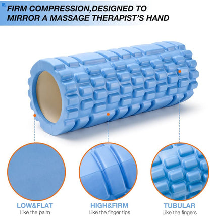 Foam Roller Yoga Column Muscle Rollers for Physical Therapy, Yoga, Home Gym Exercise 33 X 14 Cm Blue